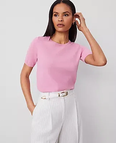 Ann Taylor Easy Sweater Tee In Enchanted Pink