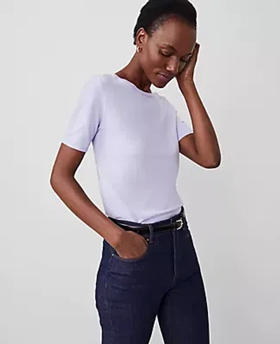 Ann Taylor Easy Sweater Tee In Lilac Bud