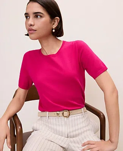 Ann Taylor Easy Sweater Tee In Pink