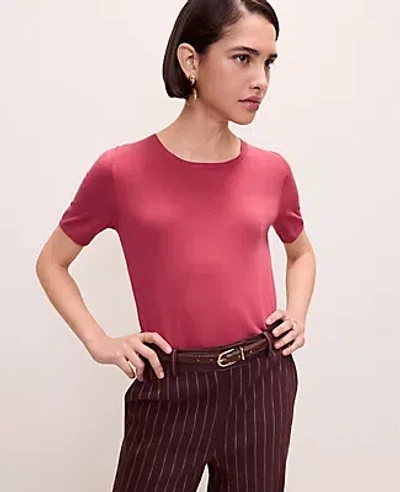 Ann Taylor Easy Sweater Tee In Red
