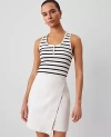 Ann Taylor Petite Weekend Collection Effortless Wrap Skirt In Winter White