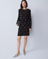 Ann Taylor Embellished A-line Skirt In Black