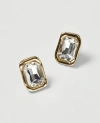 Ann Taylor Embellished Rectangular Stud Earrings In Gold