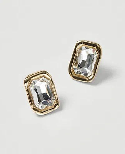 Ann Taylor Embellished Rectangular Stud Earrings In Gold