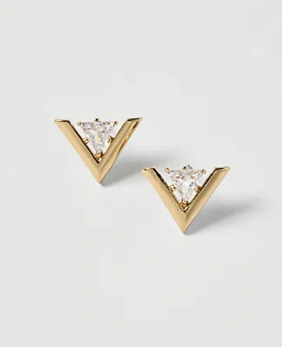 Ann Taylor Embellished Stud Earrings In Goldtone