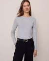 Ann Taylor Essential Crew Neck Sweater In Gray