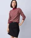 Ann Taylor Essential Jacquard Turtleneck Sweater