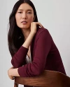 Ann Taylor Essential Open Cardigan In Burgundy