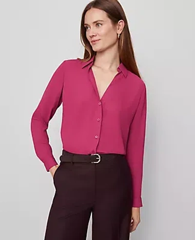 Ann Taylor Essential Shirt In Purple