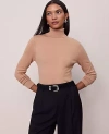 Ann Taylor Essential Turtleneck Sweater In Brown