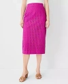 ANN TAYLOR EYELET A-LINE SKIRT