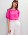 Ann Taylor Eyelet Boatneck Popover Top