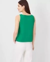 Ann Taylor Eyelet Boatneck Shell Top In Jolly Green
