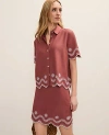 Ann Taylor Eyelet Collared Blouse