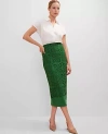 Ann Taylor Petite Eyelet Column Midi Skirt