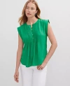 Ann Taylor Eyelet Pintucked Sleeveless Top