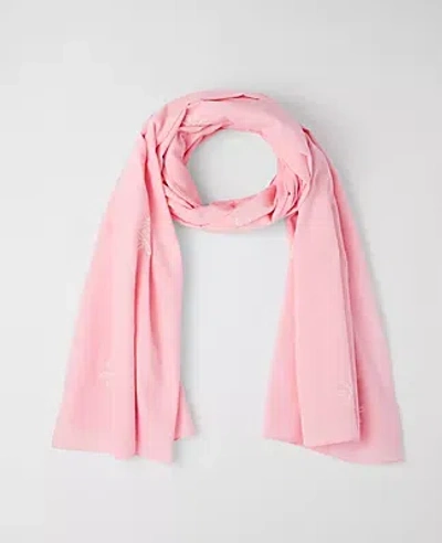 Ann Taylor Eyelet Scarf In Pink