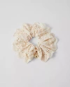 Ann Taylor Eyelet Scrunchie In Winter White