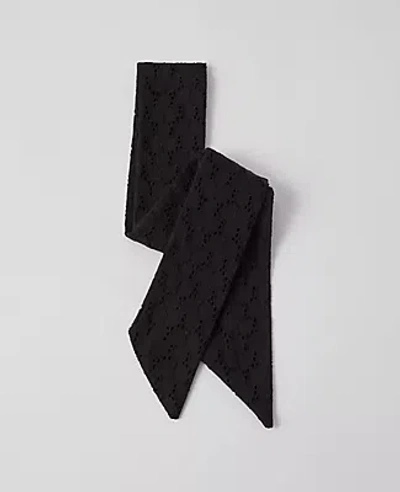Ann Taylor Eyelet Skinny Scarf In Black