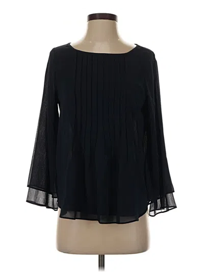 Ann Taylor Factory 3/4 Sleeve Blouse In Black