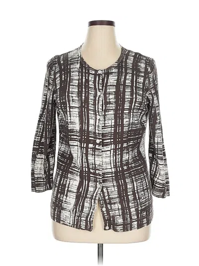 Pre-owned Ann Taylor Factory 3/4 Sleeve Blouse In Brown