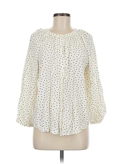 Pre-owned Ann Taylor Factory 3/4 Sleeve Blouse In White