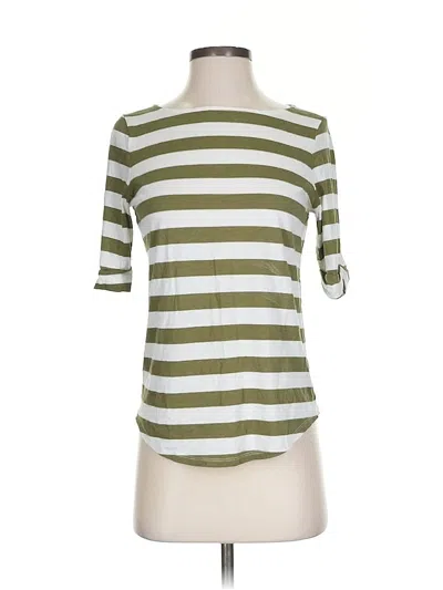 Pre-owned Ann Taylor Factory 3/4 Sleeve T-shirt In Green
