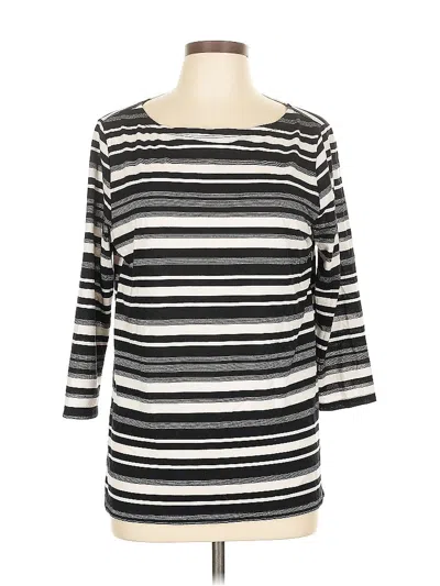 Pre-owned Ann Taylor Factory 3/4 Sleeve T-shirt In Silver