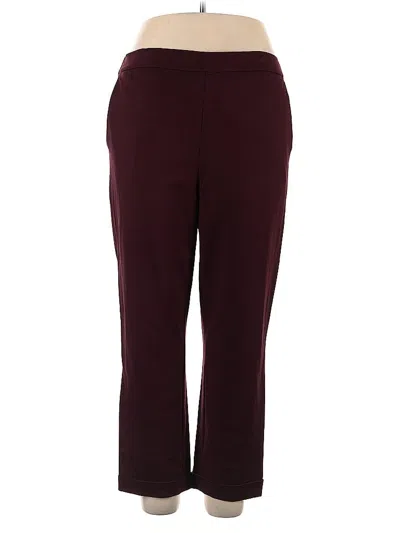 Pre-owned Ann Taylor Factory Active Pants In Burgundy