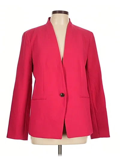 Pre-owned Ann Taylor Factory Blazer Jacket In Red