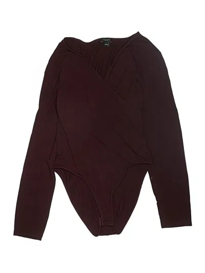 Pre-owned Ann Taylor Factory Bodysuit In Burgundy