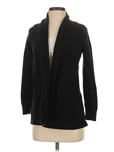 Pre-owned Ann Taylor Factory Cardigan Sweater In Black