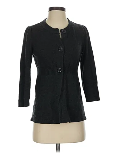 Pre-owned Ann Taylor Factory Cardigan Sweater In Black