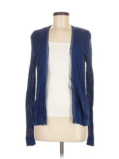 Pre-owned Ann Taylor Factory Cardigan Sweater In Blue