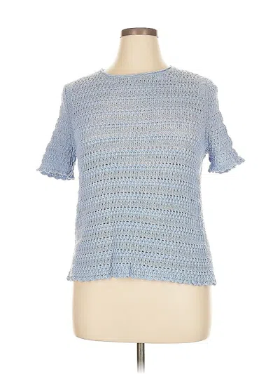 Pre-owned Ann Taylor Factory Cardigan Sweater In Blue