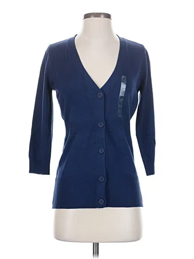 Ann Taylor Factory Cardigan Sweater In Blue