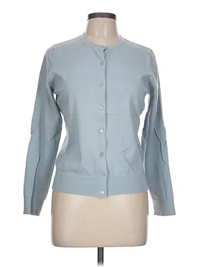Pre-owned Ann Taylor Factory Cardigan Sweater In Blue