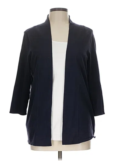 Pre-owned Ann Taylor Factory Cardigan Sweater In Blue