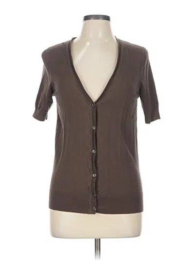 Pre-owned Ann Taylor Factory Cardigan Sweater In Brown