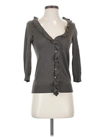 Pre-owned Ann Taylor Factory Cardigan Sweater In Gray