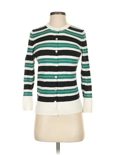 Pre-owned Ann Taylor Factory Cardigan Sweater In Green