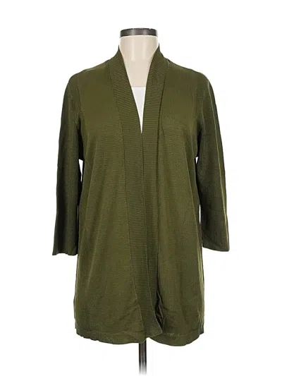 Pre-owned Ann Taylor Factory Cardigan Sweater In Green