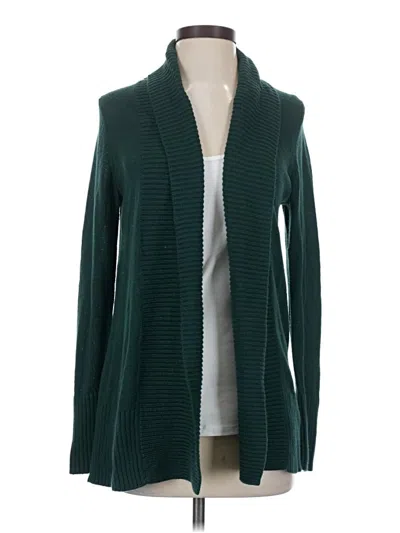 Pre-owned Ann Taylor Factory Cardigan Sweater In Green