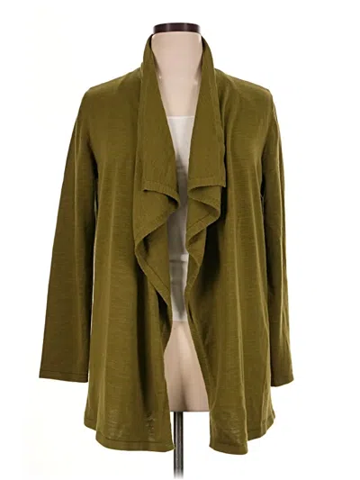 Pre-owned Ann Taylor Factory Cardigan Sweater In Green