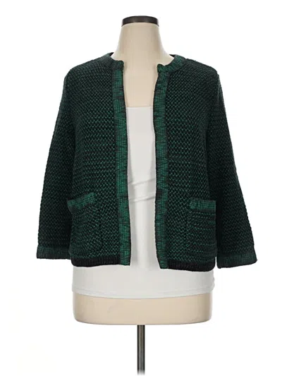 Pre-owned Ann Taylor Factory Cardigan Sweater In Green