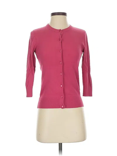 Pre-owned Ann Taylor Factory Cardigan Sweater In Pink