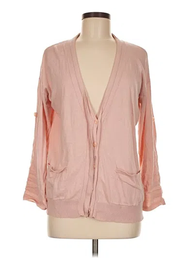 Pre-owned Ann Taylor Factory Cardigan Sweater In Pink