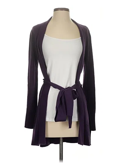 Pre-owned Ann Taylor Factory Cardigan Sweater In Purple