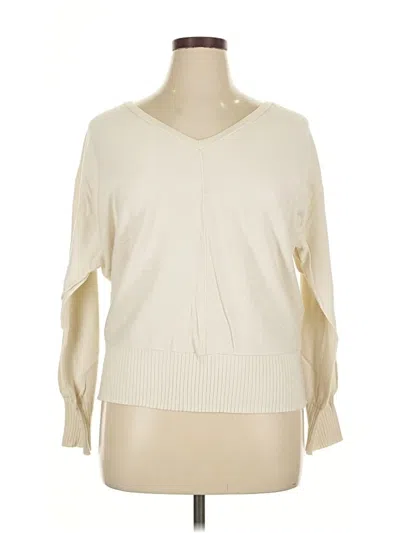 Pre-owned Ann Taylor Factory Cardigan Sweater In White