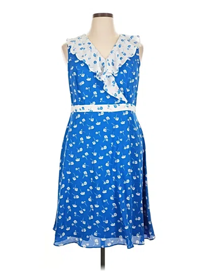 Ann Taylor Factory Casual Dress In Blue